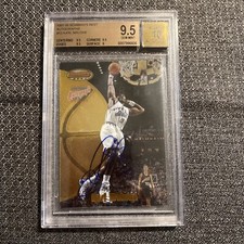 Karl Malone 1997-98 Bowman's Best Autograph Card Auto Refractor Jazz BGS 9.5/10