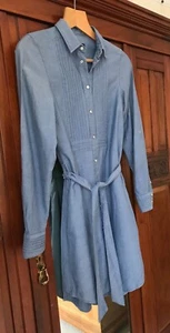 Lovely Gant Denim Shirt Style Belted Dress. Size UK 8. - Picture 1 of 5