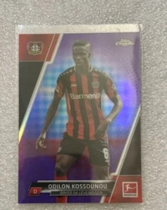 2021-22 Topps Chrome Bundesliga Purple Wave Refractors #68 Odilon Kossounou /299 - Picture 1 of 2