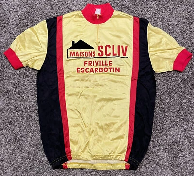 Vintage Maisons SCLIV Friville Escarbotin AU Tour De France Cycling Jersey Shirt - Image 1 of 4