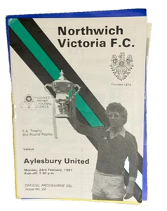 NORTHWICH VICTORIA V AYLESBURY UNITED - ALLIANCE PREMIER LEAGUE - 23/2/1981 - Picture 1 of 1