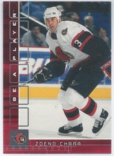 2001-02 Be A Player Memorabilia ZDENO CHARA Ottawa Senators RUBY SP #/200