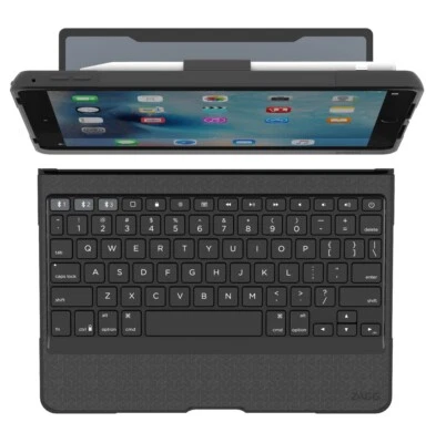 iPad Pro 9.7 Keyboard Case Stand - Zagg Rugged Book Pro Wireless Black - Image 1 of 4