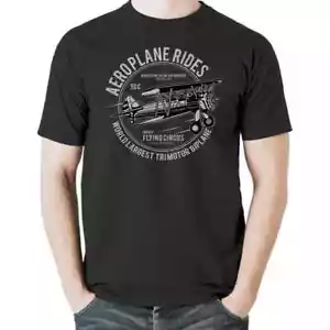 T-Shirt Shirt Flugzeug Flugzeuge Flugzeugfahrten Fliegen Retro Geschenk Neu - Bild 1 von 13