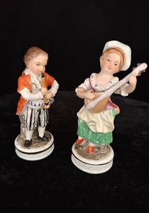 Pair of Antique Italian Victorian Porcelain Figures - Picture 1 of 9
