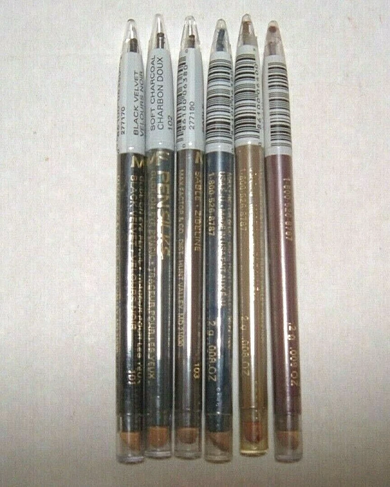 2-(TWO) MAX FACTOR PENSILKS GLIDE-ON EYE PENCILS select color from list - Image 1 of 4