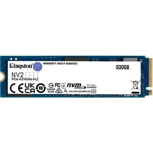 Kingston NV2 500GB, NVMe M.2 Internal SSD (SNV2S/500G)