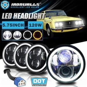4PCS 5-3/4'' 5.75" INCH LED Headlights HI/LO Beam DRL for 1970-78 Toyota Corona - Picture 1 of 12