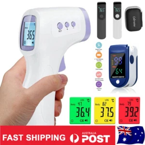 Digital IR Infrared Thermometer Non-contact Temperature Gun Fingertip Oximeter - Picture 1 of 33