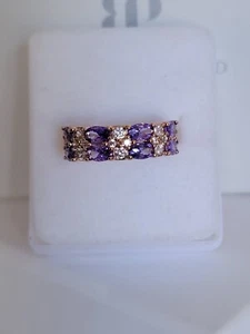 Bomb Party OG Size 5 "She's Pure Magic" Violet CZ, Rose Gold Plating, RBP 7767 - Picture 1 of 8