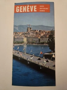 Vintage 1960s Geneva Switzerland Travel Brochure – Lake Map, Palais des Nations - Picture 1 of 5