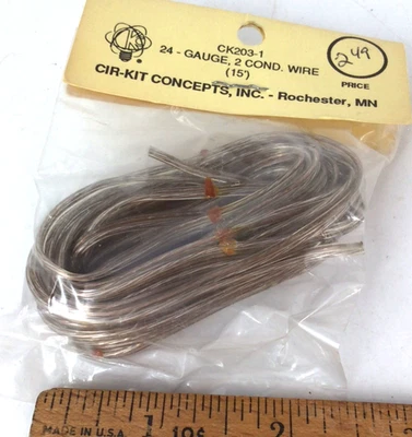 Cir-Kit Concept DOLLHOUSE 24 Calibre 2 Conductores Cable CK203-1 Transparente 15’ Foto 1 de 3