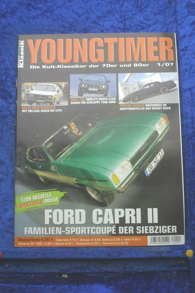 YOUNGTIMER 1/07 Ford Capri II BMW 750I Datsun 280 ZXT Pontiac Firebird CL 500 - Immagine 1 di 2