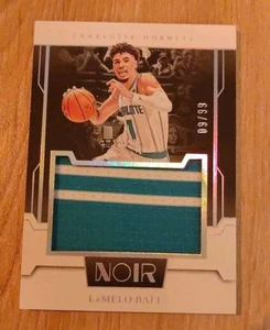 2023-24 Panini Noir LaMelo Ball Jumbo Material Jersey 2 Colors #09/99 Hornets - Bild 1 von 2