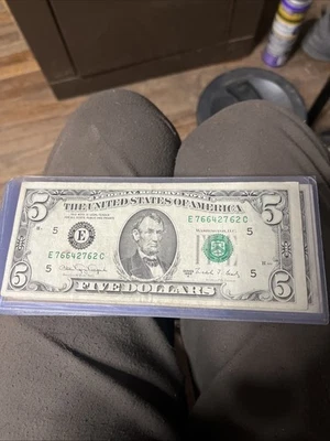 Cool Older 5$ Bill Good Condition ￼ - Image 1 of 2
