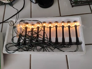 Kurt S Adler 10 funktionierende altmodische Dorfszenen Straßenlaternen im Karton - Bild 1 von 3