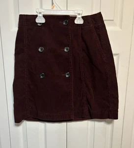 Ines De La Fressange Corduroy Skirt, Above The Knee, Burgundy, Size 6 - Picture 1 of 12