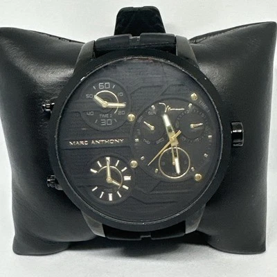 Marc Anthony FMDMA120 Men's Black Silicone Strap Analog Dial Quartz Watch HME588 - Image 1 of 4