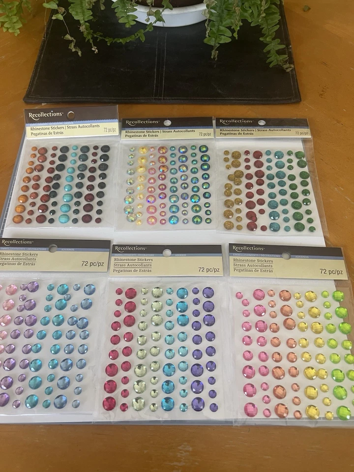 Rhinestone Stickers Scrapbooking Embellishment Card Recollections- Lot Of 6 - Image 1 of 4