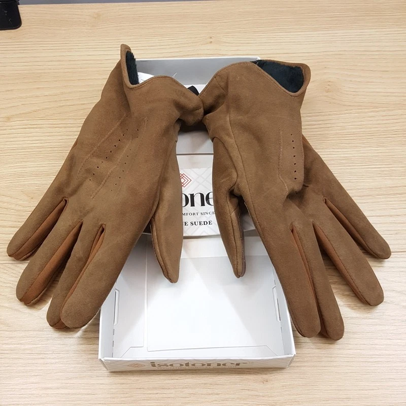 Guantes ISOTONER Para Hombre Medio Bronceado Gamuza Genuina Pantalla Táctil Forrados de Felpa Invierno Foto 1 de 4
