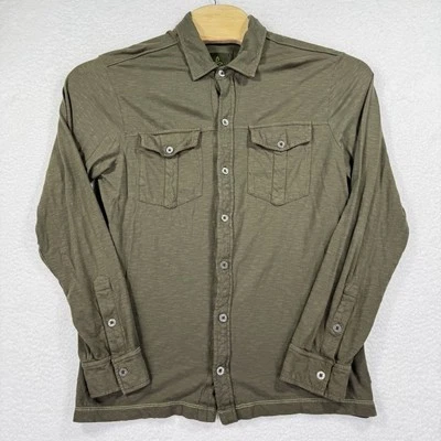 prAna Shirt Mens Medium Green Gorpcore Button Up Long Sleeve Hiking Outdoors - Image 1 of 4
