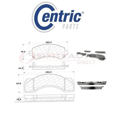 Centric Semi Metallic Brake Pads w Shims for 1988-1990 Chevrolet C70 10.4L zw Foto 1 de 4