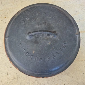 Hierro fundido Griswold vintage n.º 9 A 2552 Tite-Top Baster horno holandés SOLO TAPA - Imagen 1 de 8