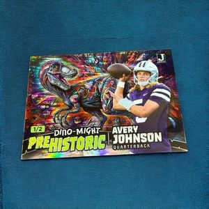 2024 wild card dino-might prehistoric avery johnson quarterback 1/2 rare - Picture 1 of 2