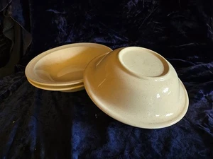 3 cuencos de sopa de gres marrón crema moteado - Imagen 1 de 3