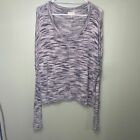 Silence + Noise Anthro Open Knit Grey Sweater M
