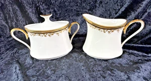 Lenox China ECLIPSE Sugar Bowl With Lid & Creamer - Picture 1 of 6