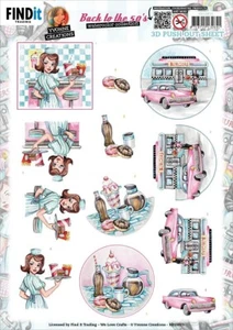 FIND IT TRADING - 3D PUSH OUT - BACK TO THE 50S - HAMBURGUESAS - Imagen 1 de 1