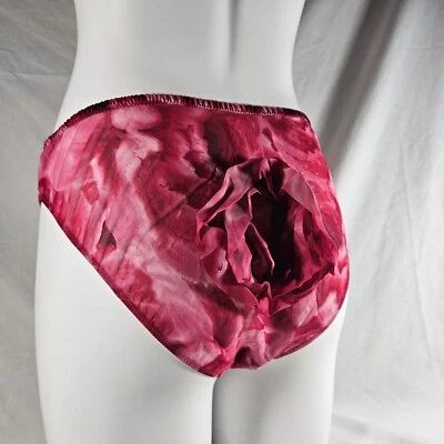 Bikini Victoria's Secret de Seda Descarado Mediano Transparente Rosa Rojo Floral Rosa Foto 1 de 4