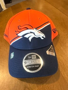 New Era Denver Broncos Sideline 9FORTY Hat, Orange/Navy, Stretch-Snap, NEW - Picture 1 of 6