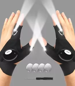 LED Flashlight Gloves, Gifts for Men Him Boyfriend Husband, Cool Gadget Finger L - Picture 1 of 7