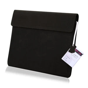 ECHT LEDER Laptop Hülle für Apple MacBook Air (M2 13,6'') Tasche XXL SCHWARZ - Bild 1 von 4