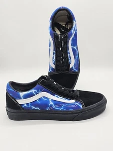 Vans Old Skool Women's 7.5 Lightning Blue Black Shoes - Picture 1 of 12