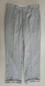 Tom James Executive Collection Men's 34x30 Dress Pants Gray Flat Front P05 - Picture 1 of 4