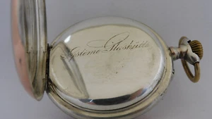 Orologio da tasca funziona SYSTEME GLASHUTTE silver pocket watch Works C66 - Imagen 1 de 15