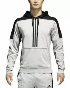 Adidas CV3205 Hombres Sport ID Pullover Algodón Sudadera con Capucha Gris Jaspeado Talla 2XL - Imagen 1 de 8