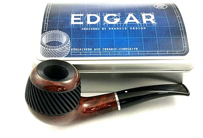 VAUEN Edgar 3 Pfeife Made in Germany 9mm Filter Weißpunkt - Bild 1 von 4