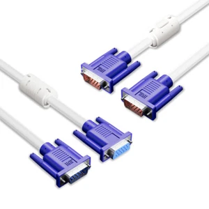 VGA PC Computer Monitor TV Extension Cable Male To Male & Male To Female 1.5M-5M - Picture 1 of 14