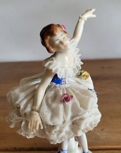 Ballerina Tänzerin, 15cm, Älteste Volkstedt Porzellanmanufaktur - Bild 1 von 12