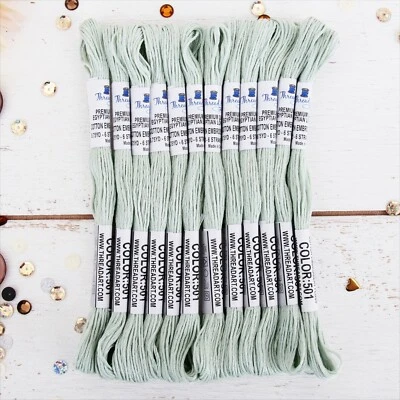 Box of 12 Premium Cotton Embroidery Floss in 50 Colors - Hand Embroidery Thread - Image 1 of 4