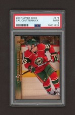 2007-08 UPPER DECK YOUNG GUNS  # 478  CAL CLUTTERBUCK  PSA 9
