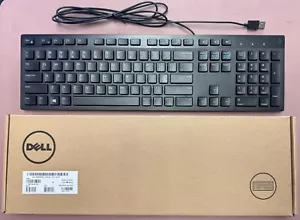 Dell Kabelgebundene USB-Tastatur KB216-BK-US (Schwarz, 0RKR0N, 0N6R8G - Englisch QWERTY - Neu - Bild 1 von 4