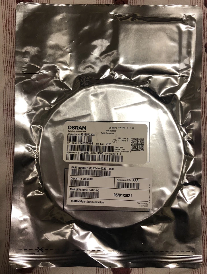 OSRAM opto semiconductors LYM676 R2-5-0-20 Mini Topled 3000 Count - Image 1 of 3