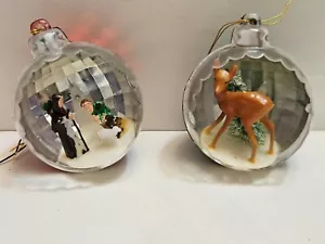 Vintage Reflektor Weihnachtsschmuck - Hirsch- & Krippenszenen - Bild 1 von 5