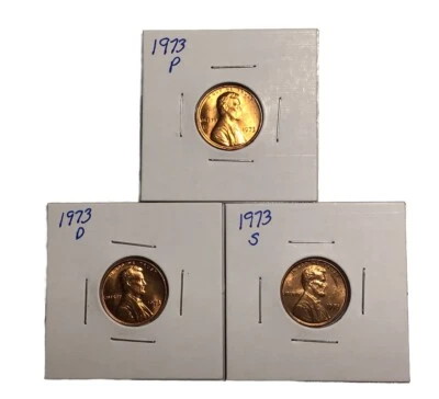 1973  Lincoln Memorial Cent Set   P-D-S  UNC/NICE COINS !!! - Image 1 of 2