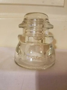 Hemingray 45 Insulator 2-48 Clear Glass USA Vintage Telegraph Telephone  - Bild 1 von 4